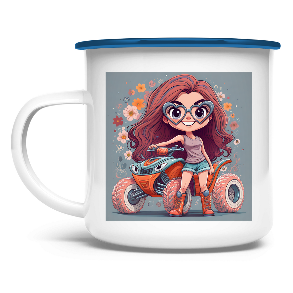 Emaille Tasse Quad PinkLady