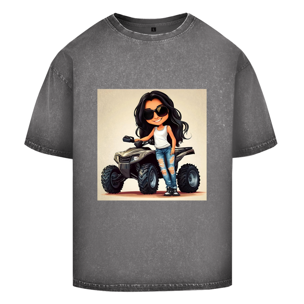 T-shirt délavé oversize QuadLady