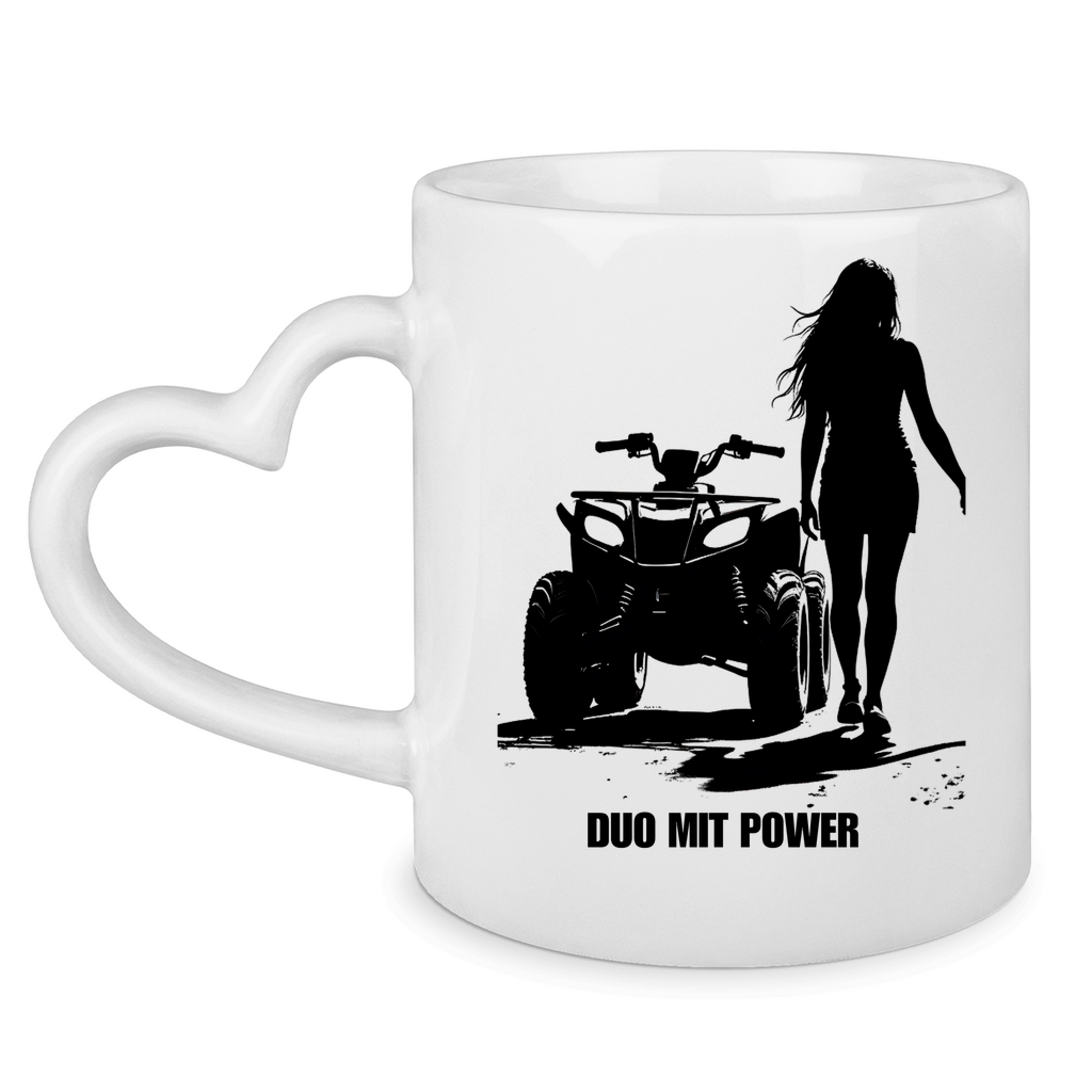Tasse mit Herzhenkel Duo mit Power