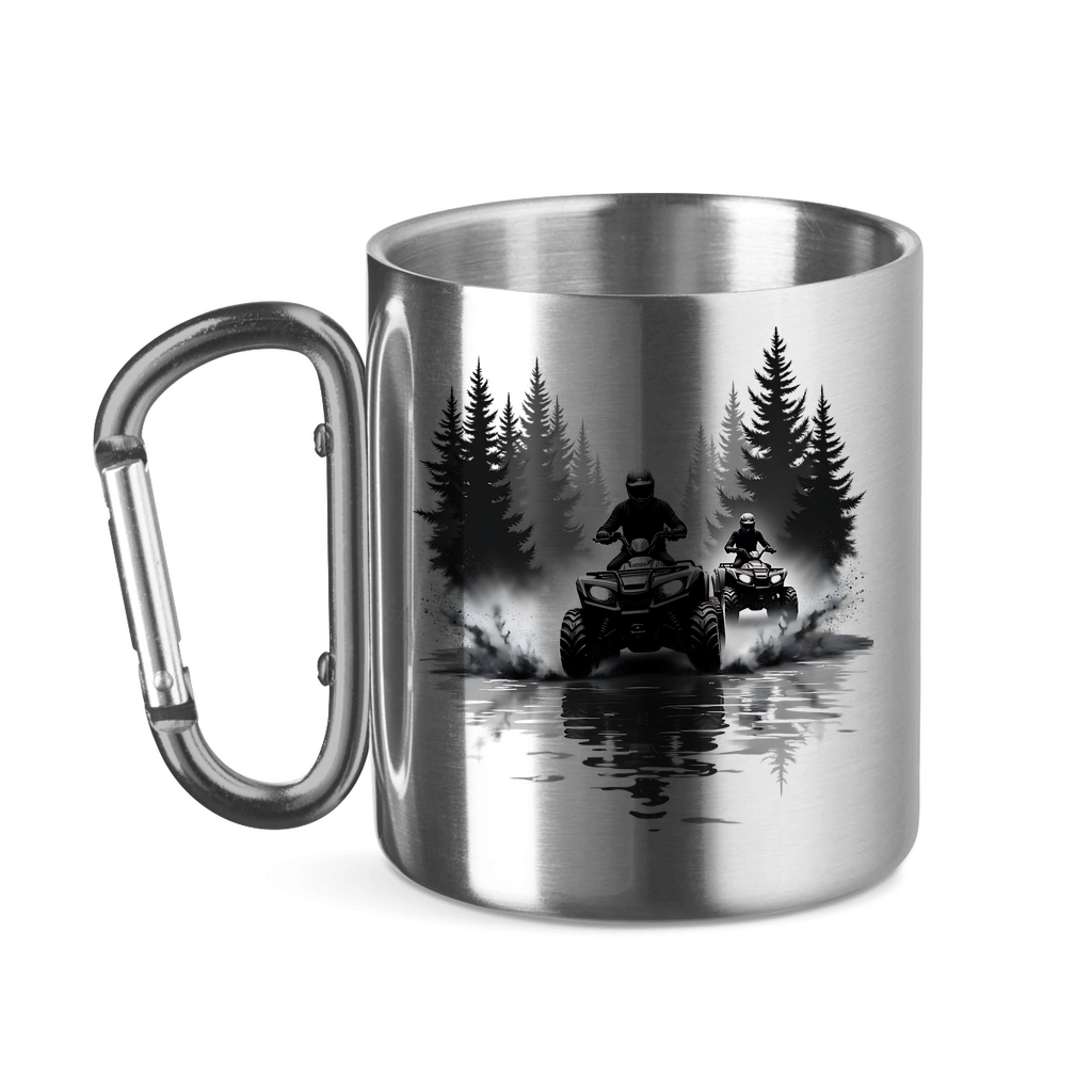 Edelstahltasse mit Karabinergriff Quad Offroad