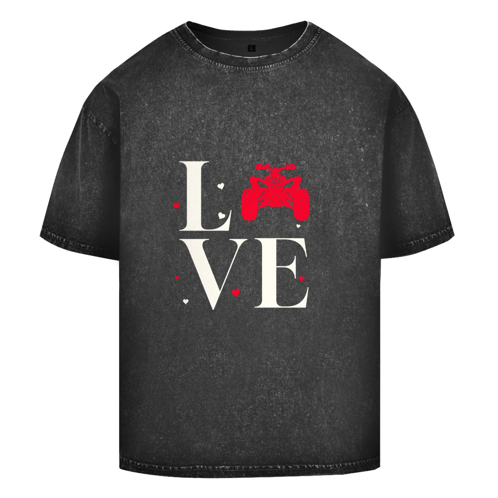 Oversize Washed T-Shirt Quad Love