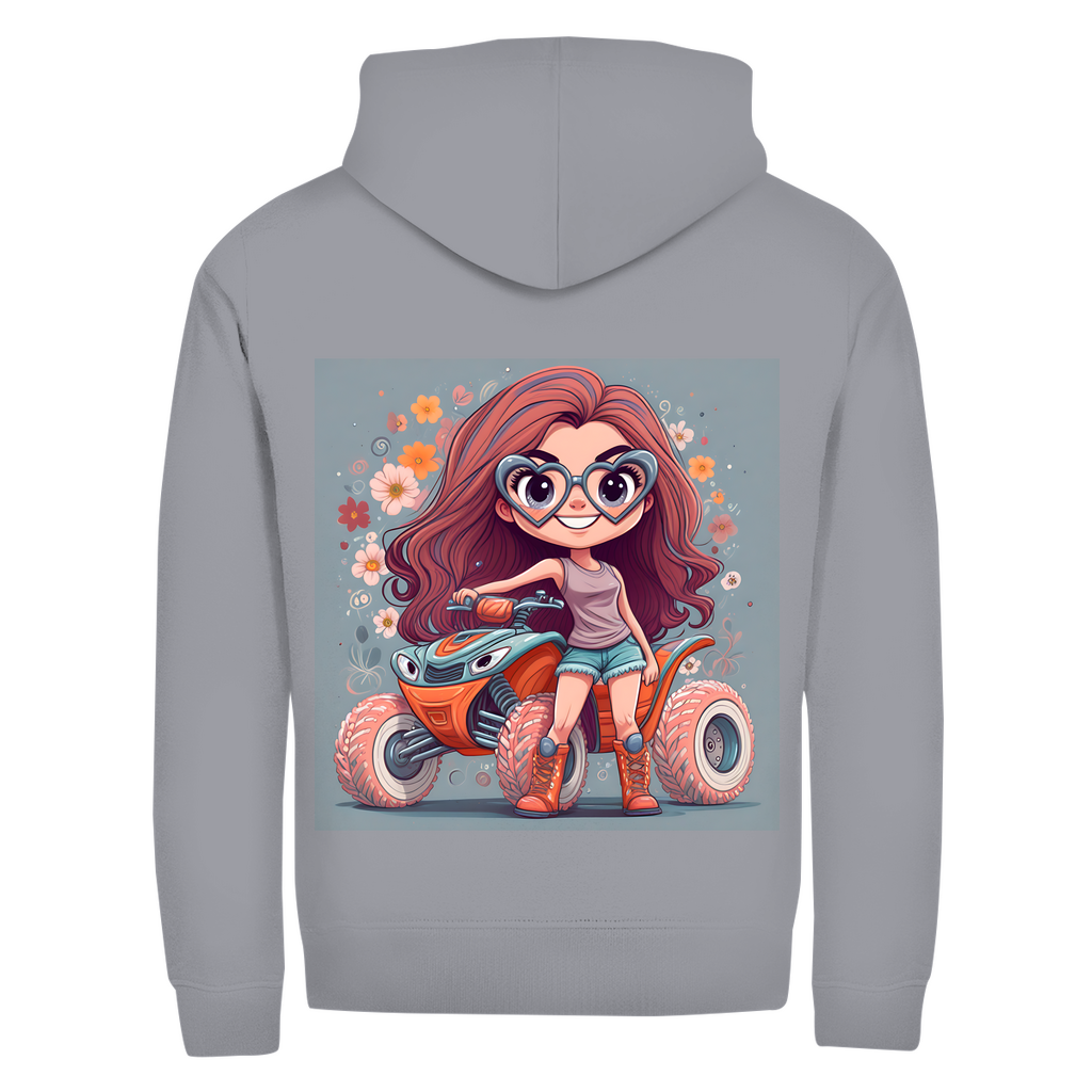 Unisex Zipper Hoodie Quad PinkLady