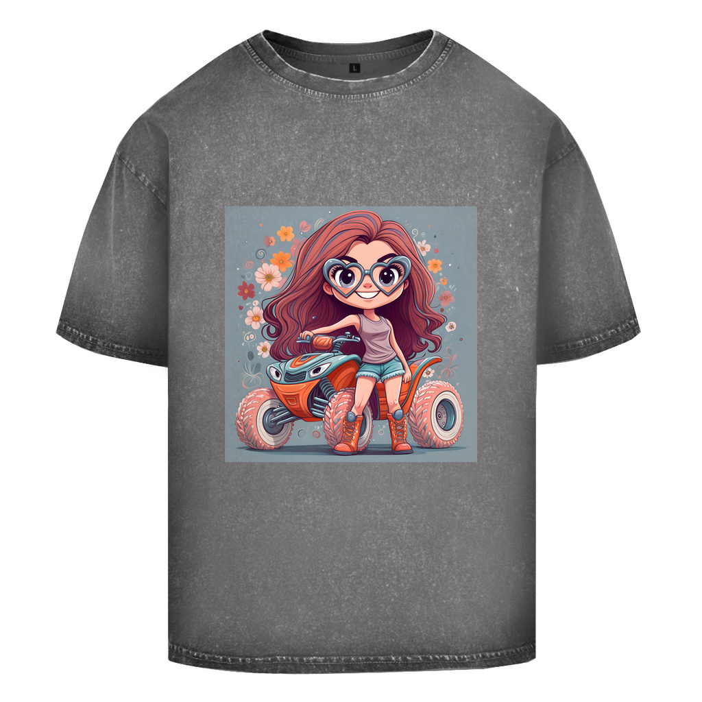 Oversize Washed T-Shirt Quad PinkLady