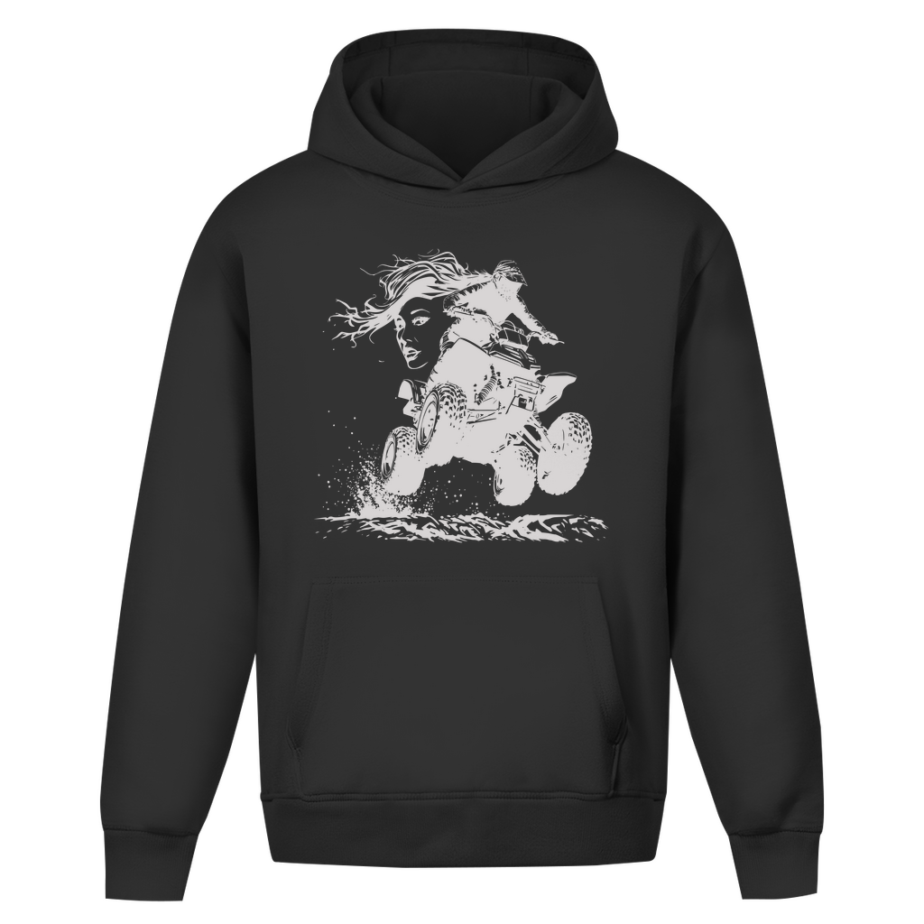 Sweat à capuche oversize sans cordon de serrage Quad FunLady