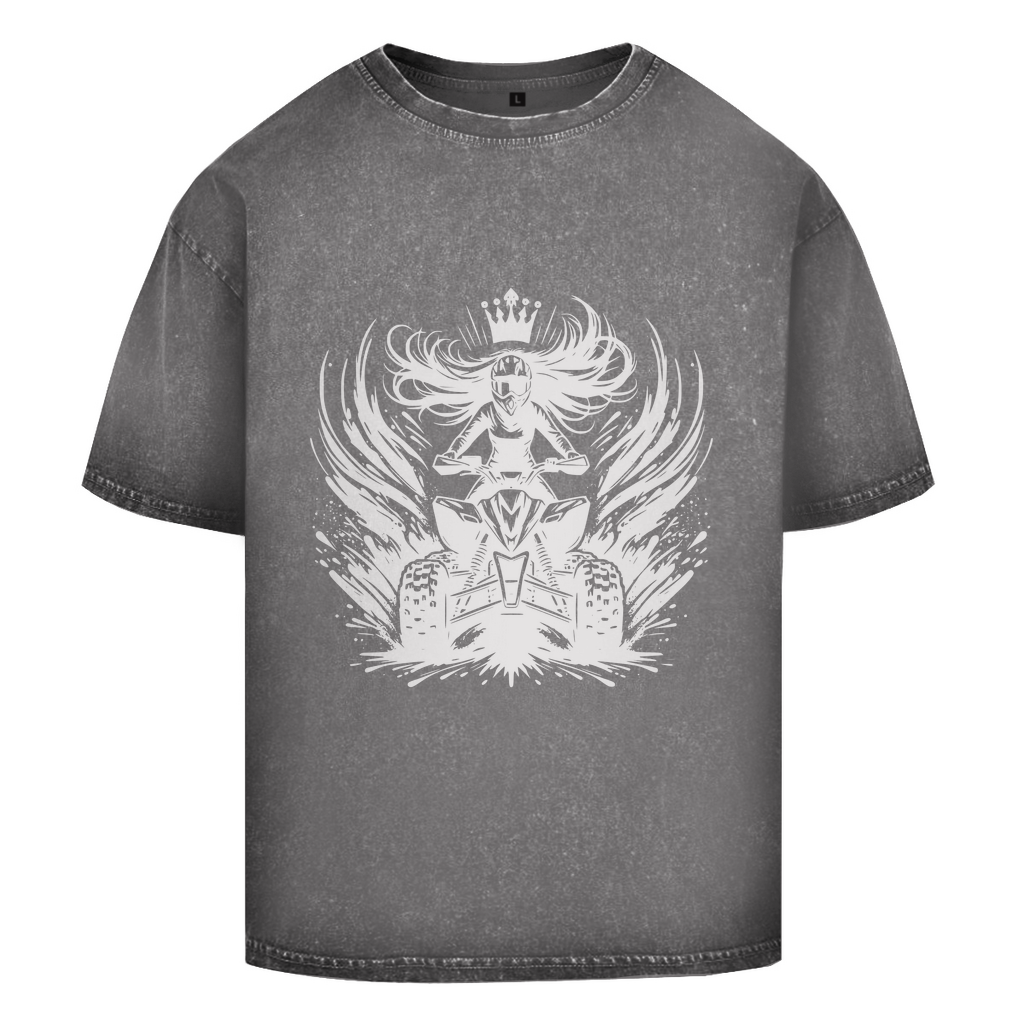 Oversize Washed T-Shirt Quad Princess