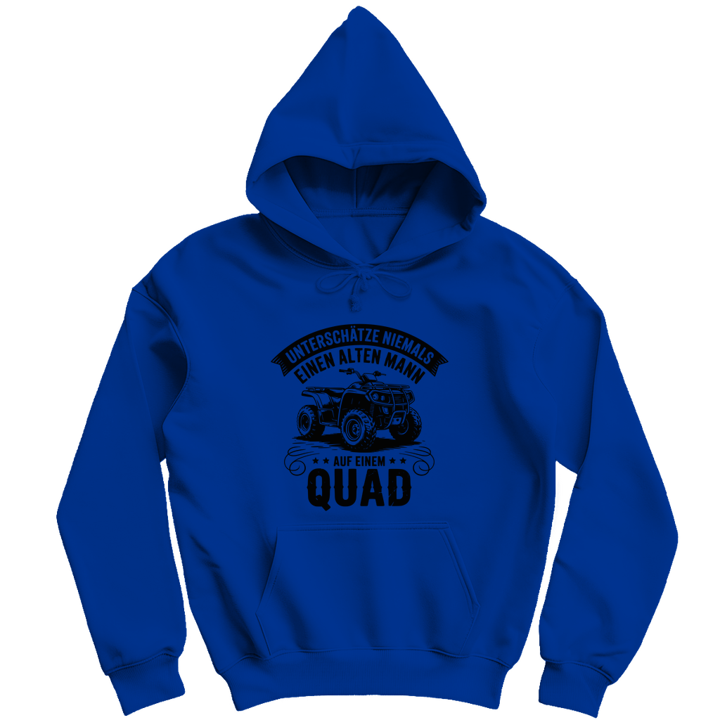 Herren Hoodie Unterschätze niemals einen alten Mann auf einem Quad