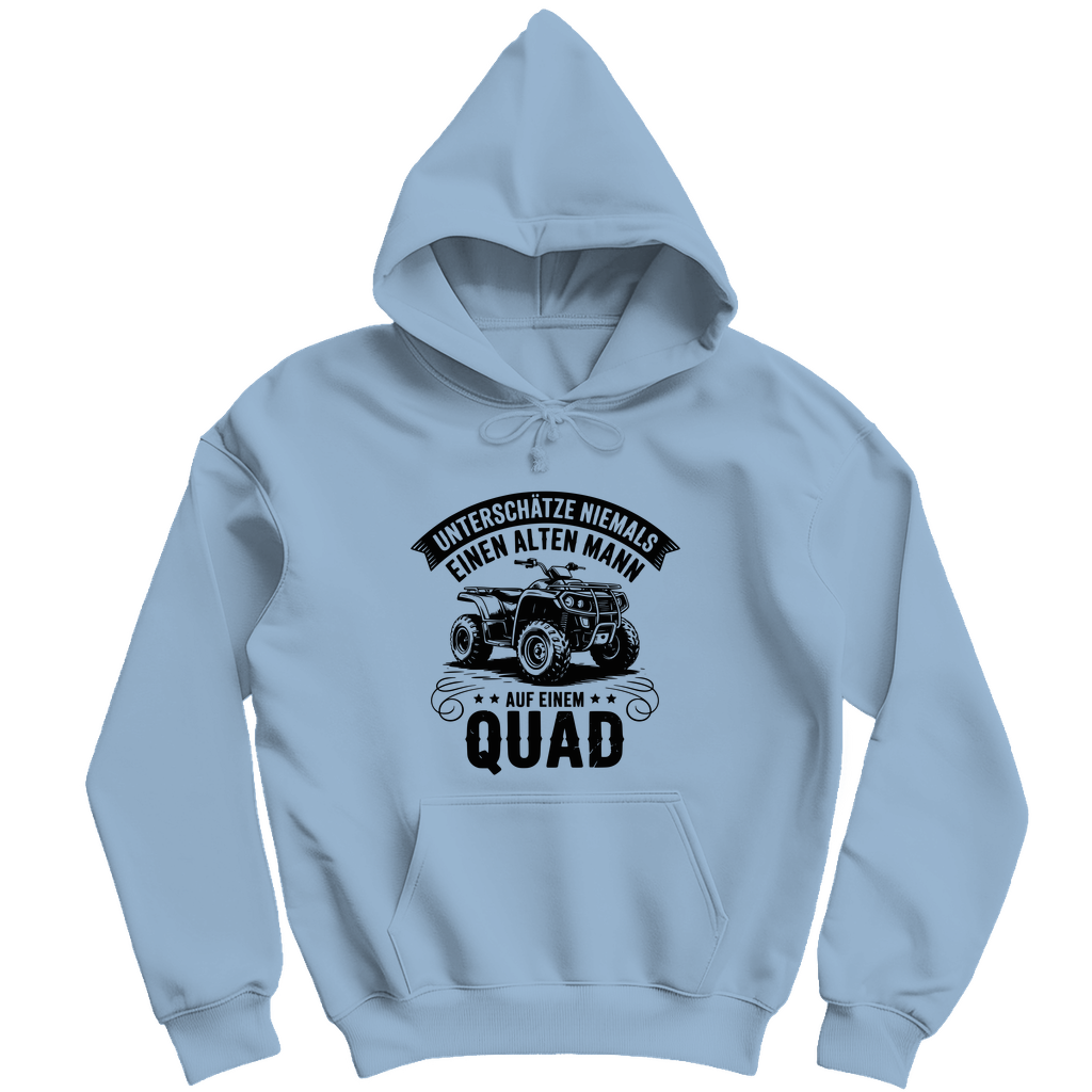 Herren Hoodie Unterschätze niemals einen alten Mann auf einem Quad