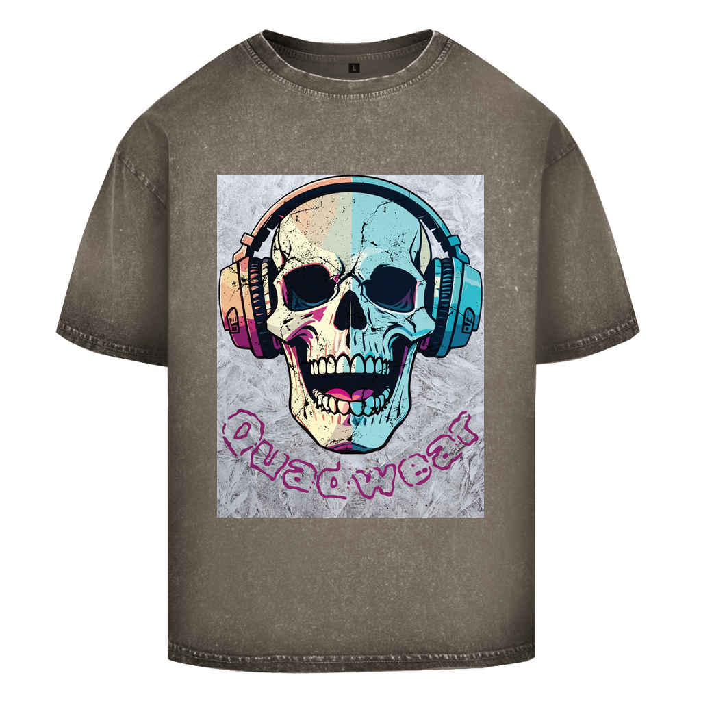 T-shirt délavé surdimensionné Quadwear