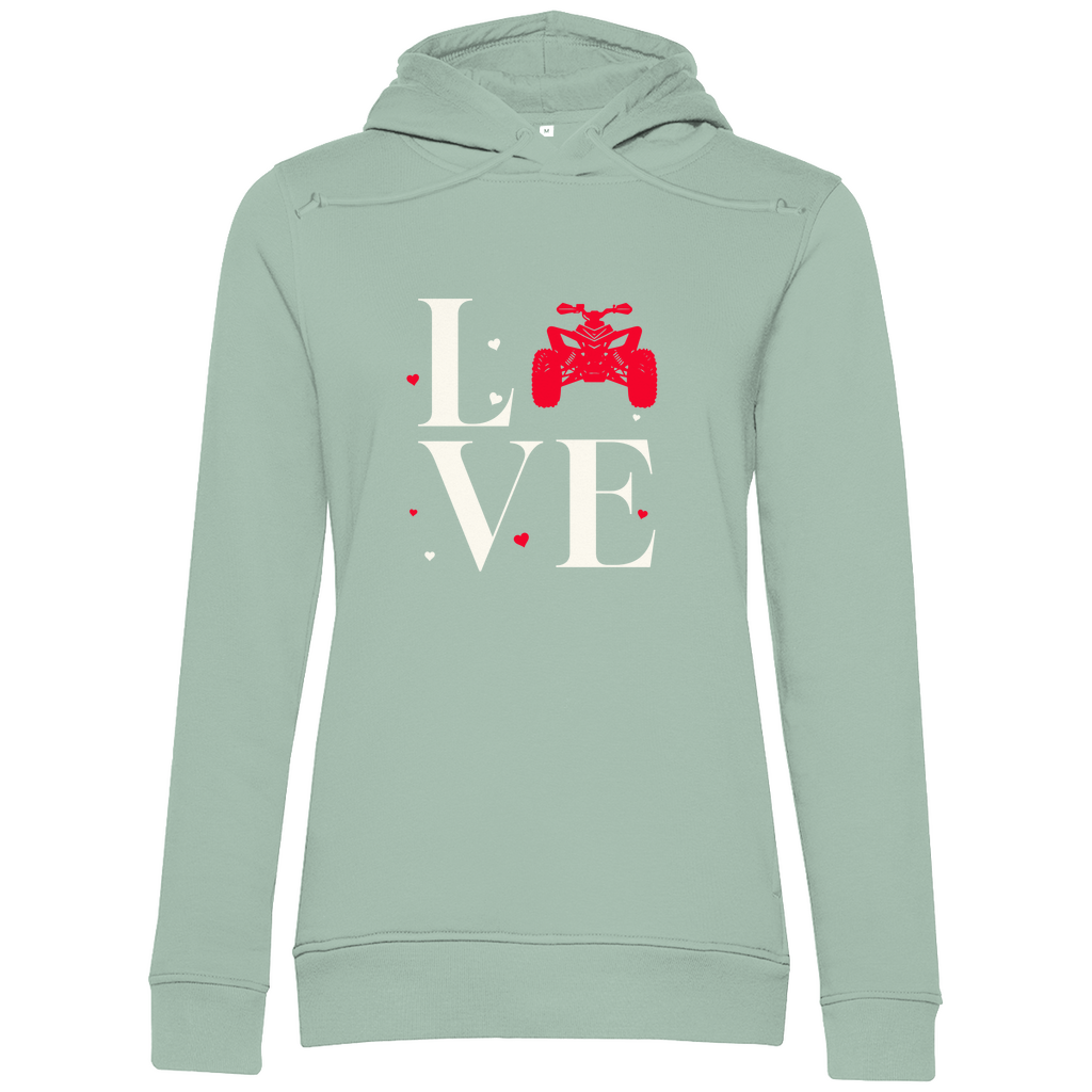 Sweat à capuche bio premium pour femme Quad Love