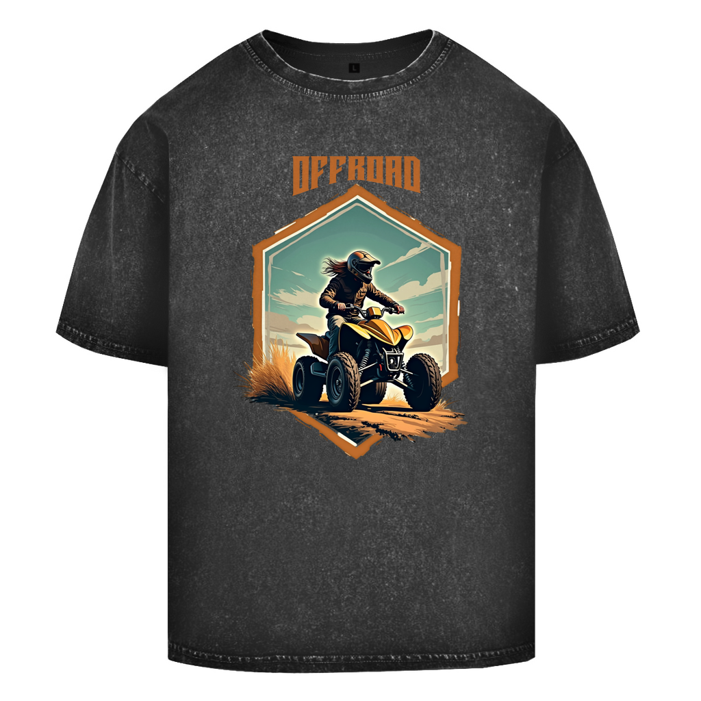 Oversize Washed T-Shirt Quad Offroad Retro