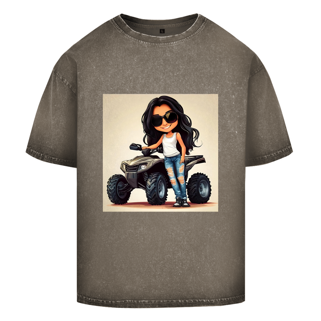 T-shirt délavé oversize QuadLady