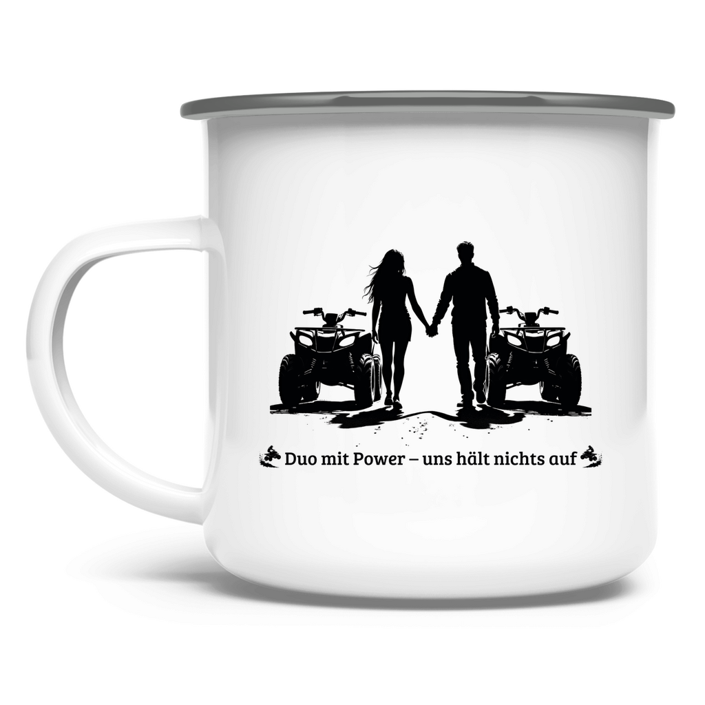 Emaille Tasse Quad Duo mit Power