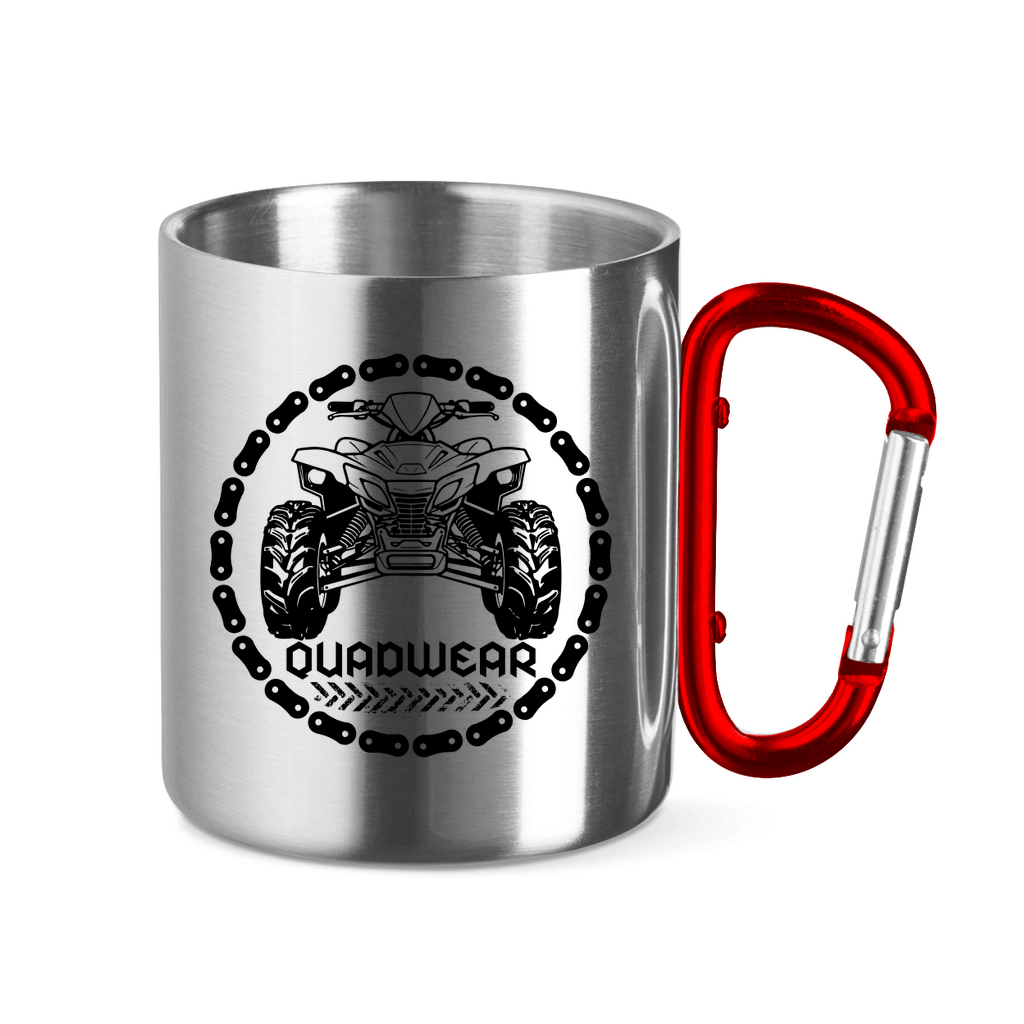 Edelstahltasse mit Karabinergriff Quad Offroad kennt kein Alter