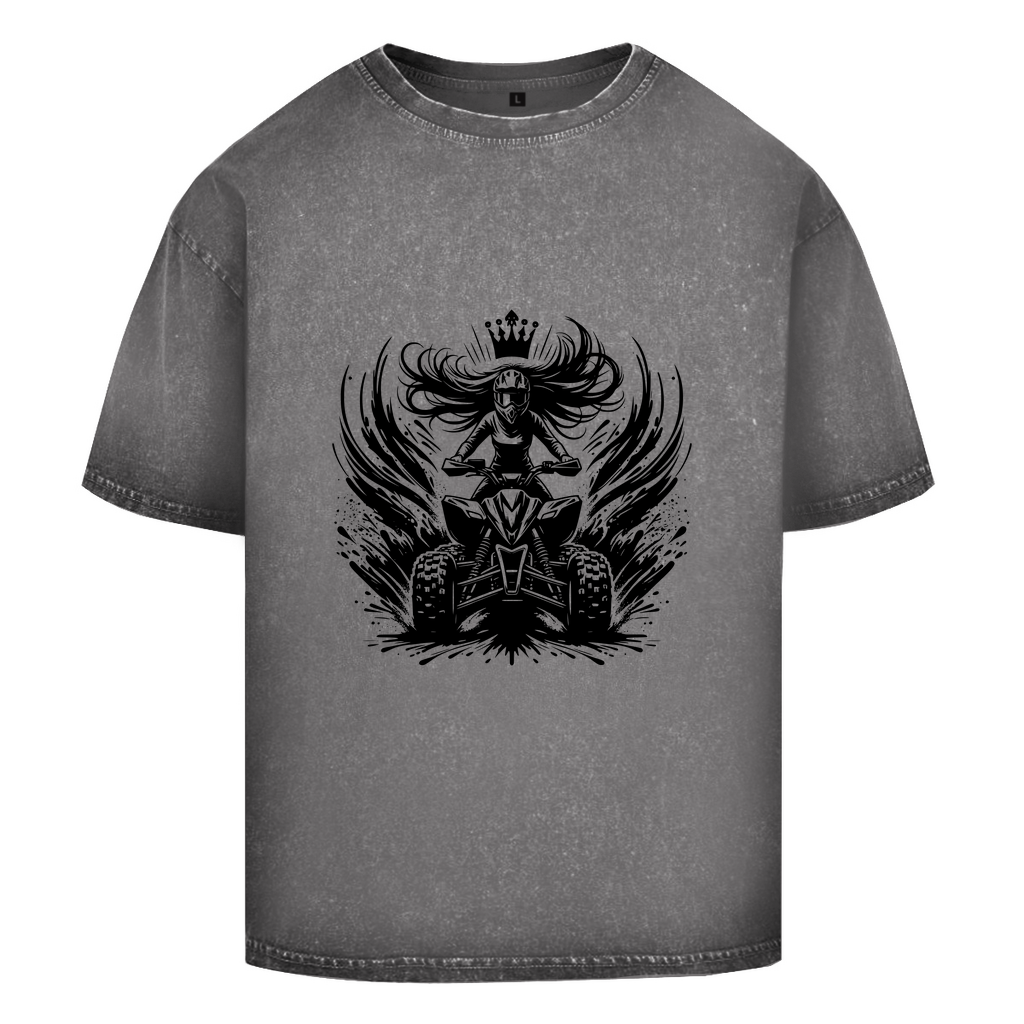 Oversize Washed T-Shirt Quad Princess