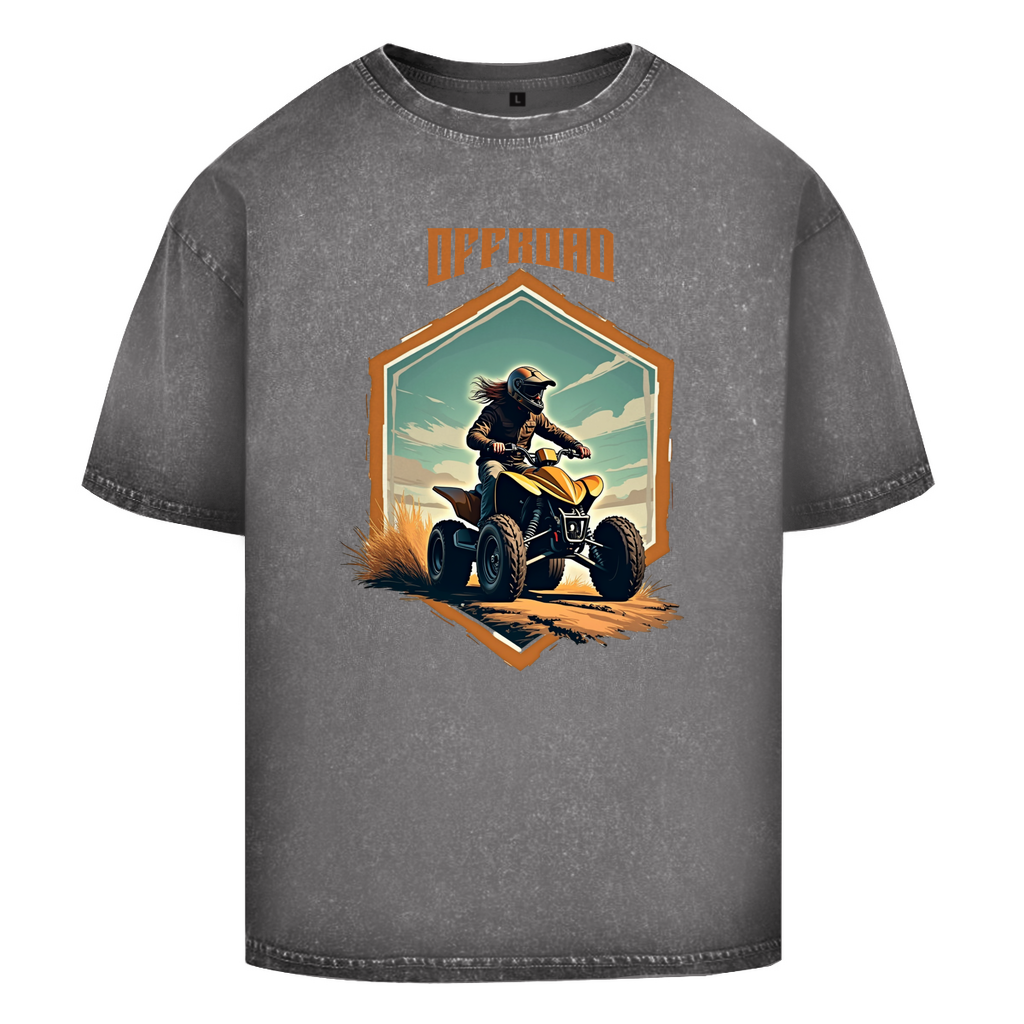 Oversize Washed T-Shirt Quad Offroad Retro