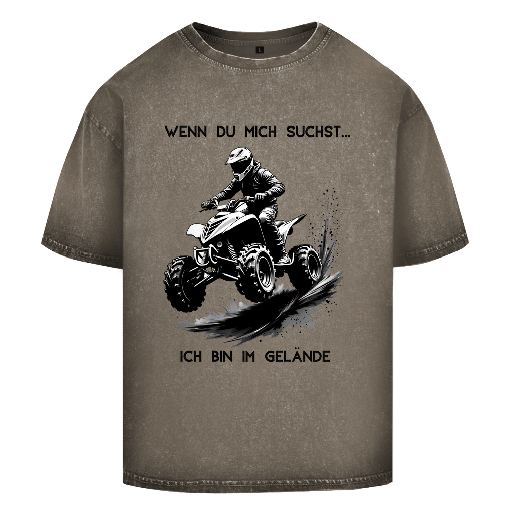 Oversize Washed T-Shirt Quad Wenn du mich suchst