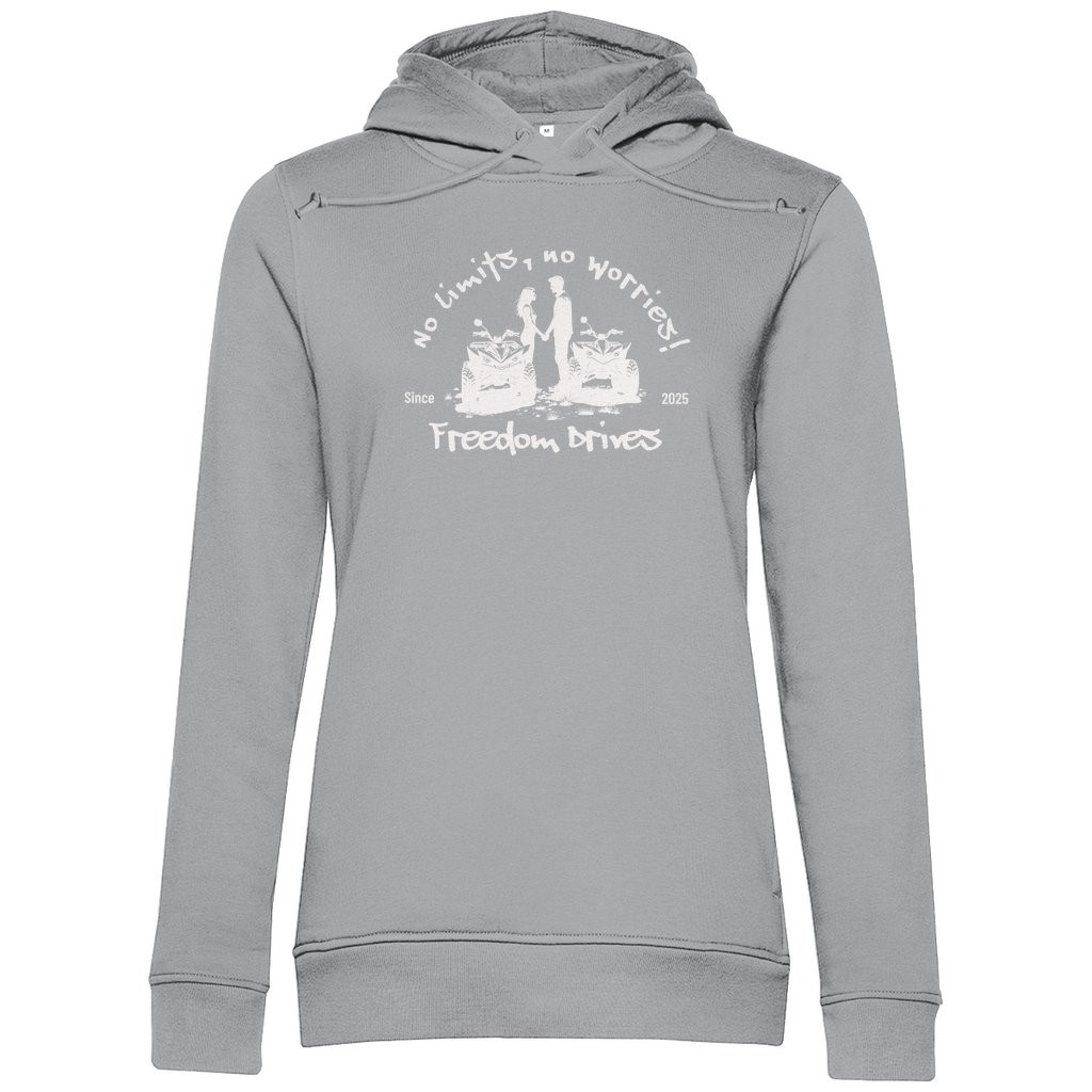 Sweat à capuche bio premium pour femme Quad No Limits, No Worries