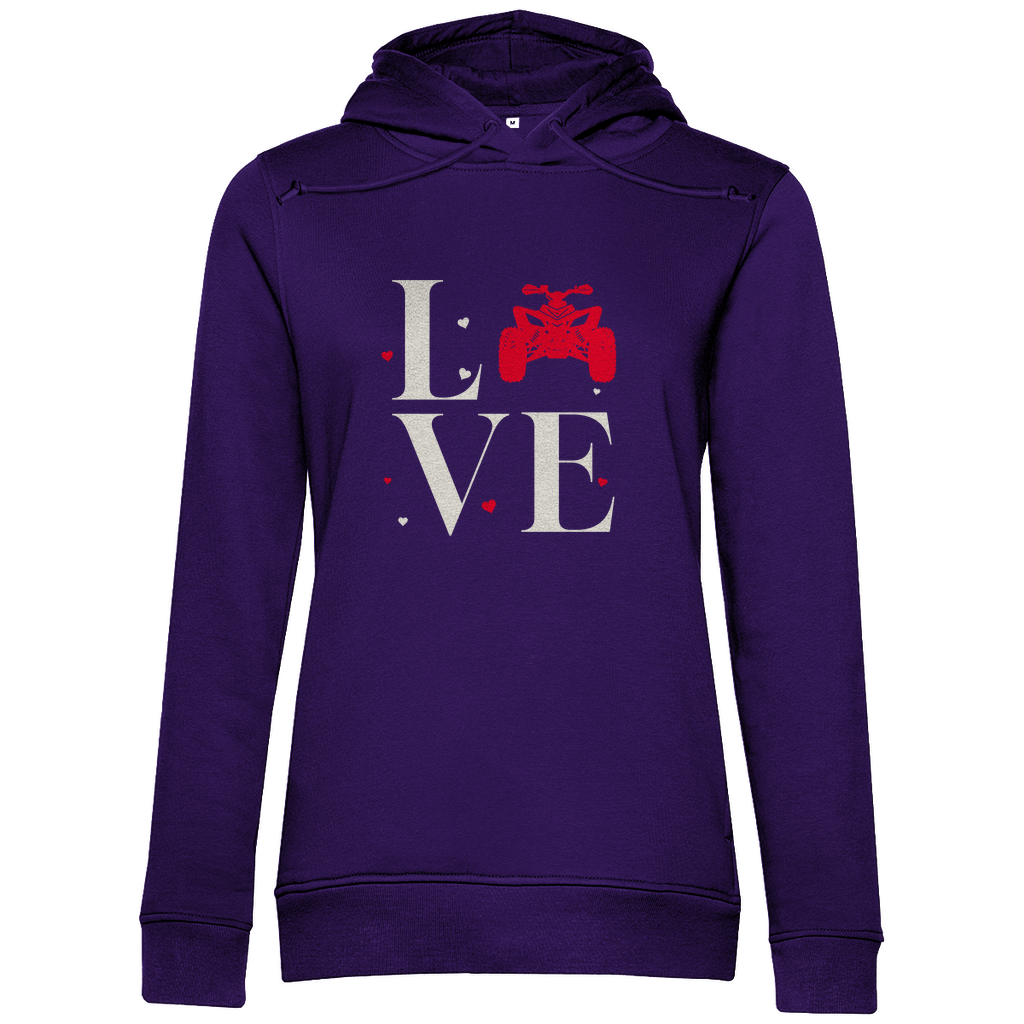 Sweat à capuche bio premium pour femme Quad Love