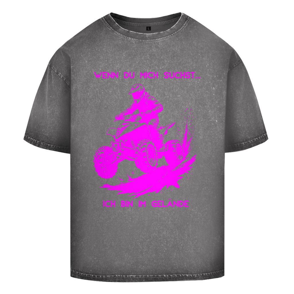 Oversize Washed T-Shirt Quad Wenn du mich suchst