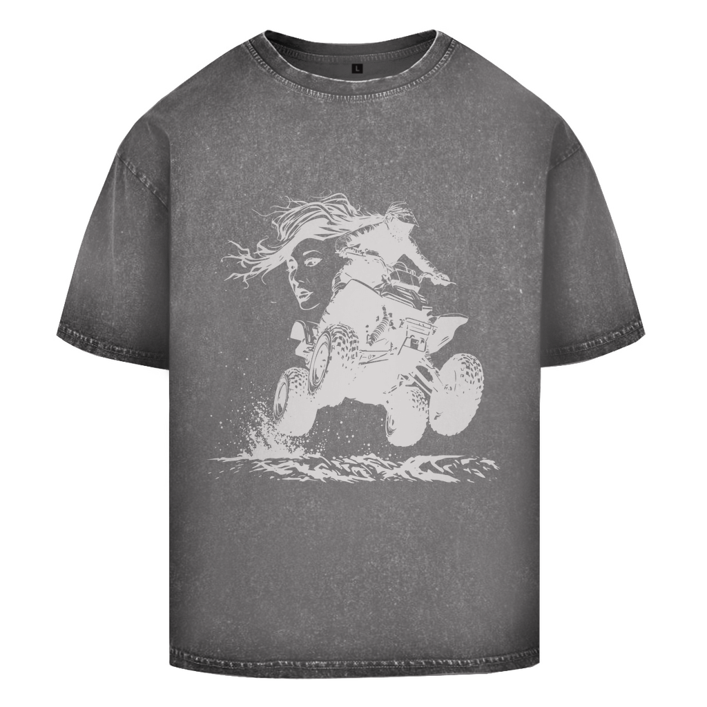 Oversize Washed T-Shirt Quad FunLady