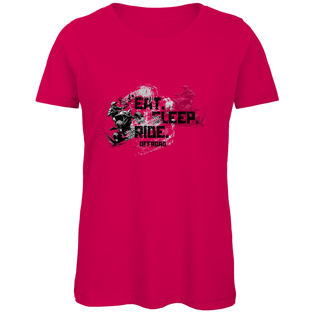 T-shirt bio premium pour femme Quad Eat Sleep Ride