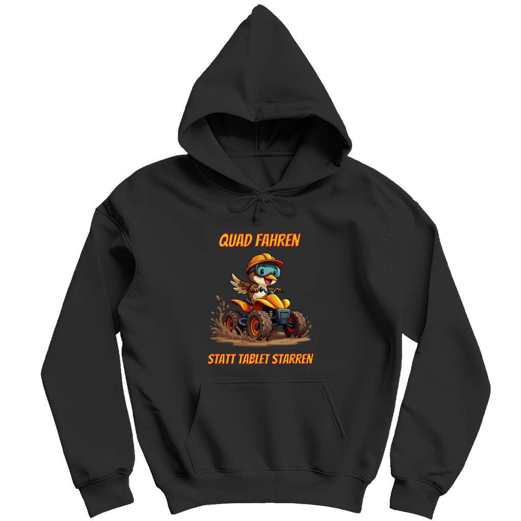 Herren Hoodie Quad fahren statt Tablet starren