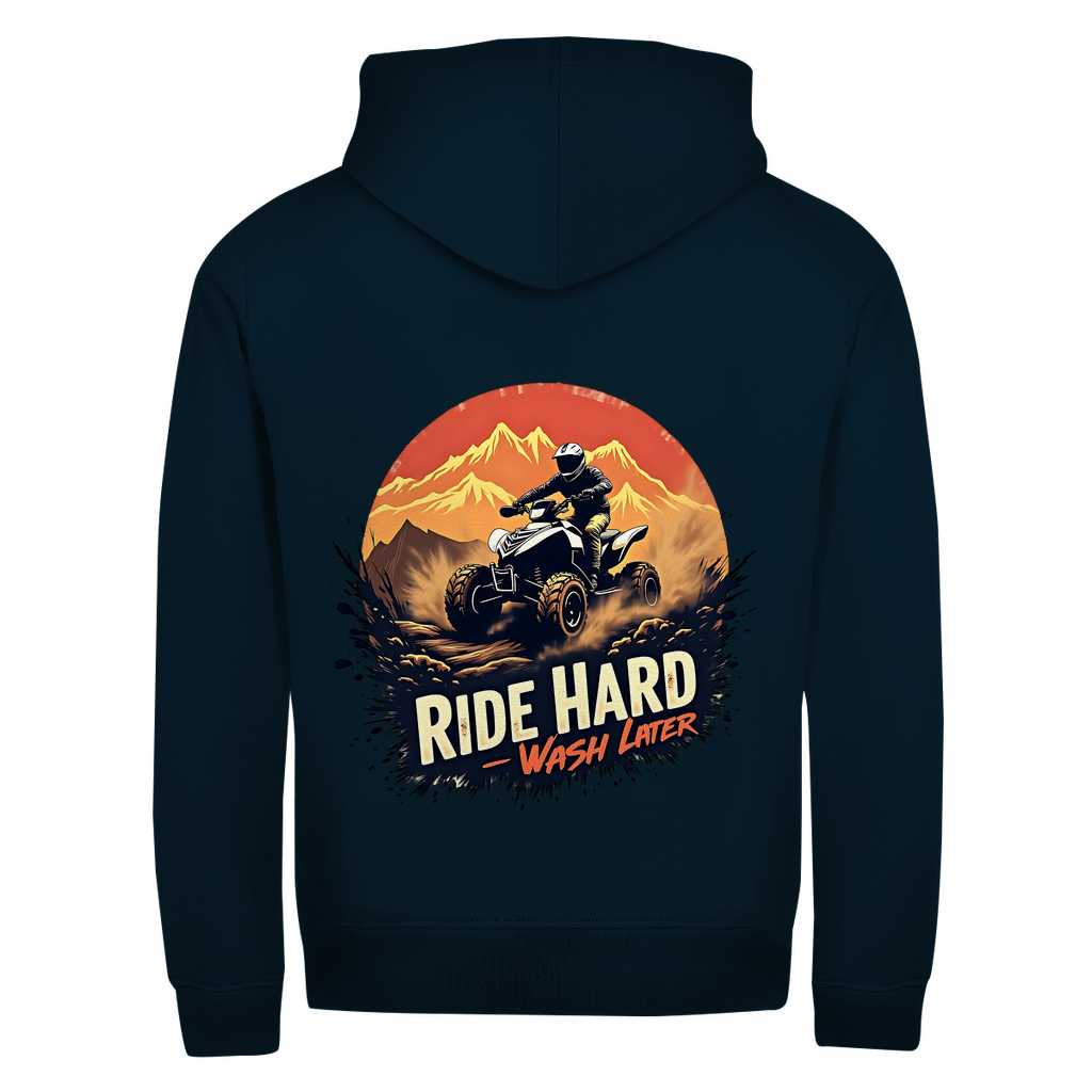 Unisex Zipper Hoodie Quad Ride Hard