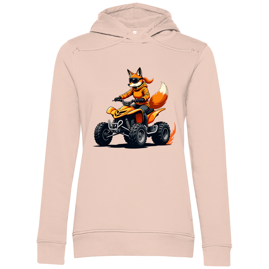 Sweat à capuche bio premium pour femme Quad FuchsLady