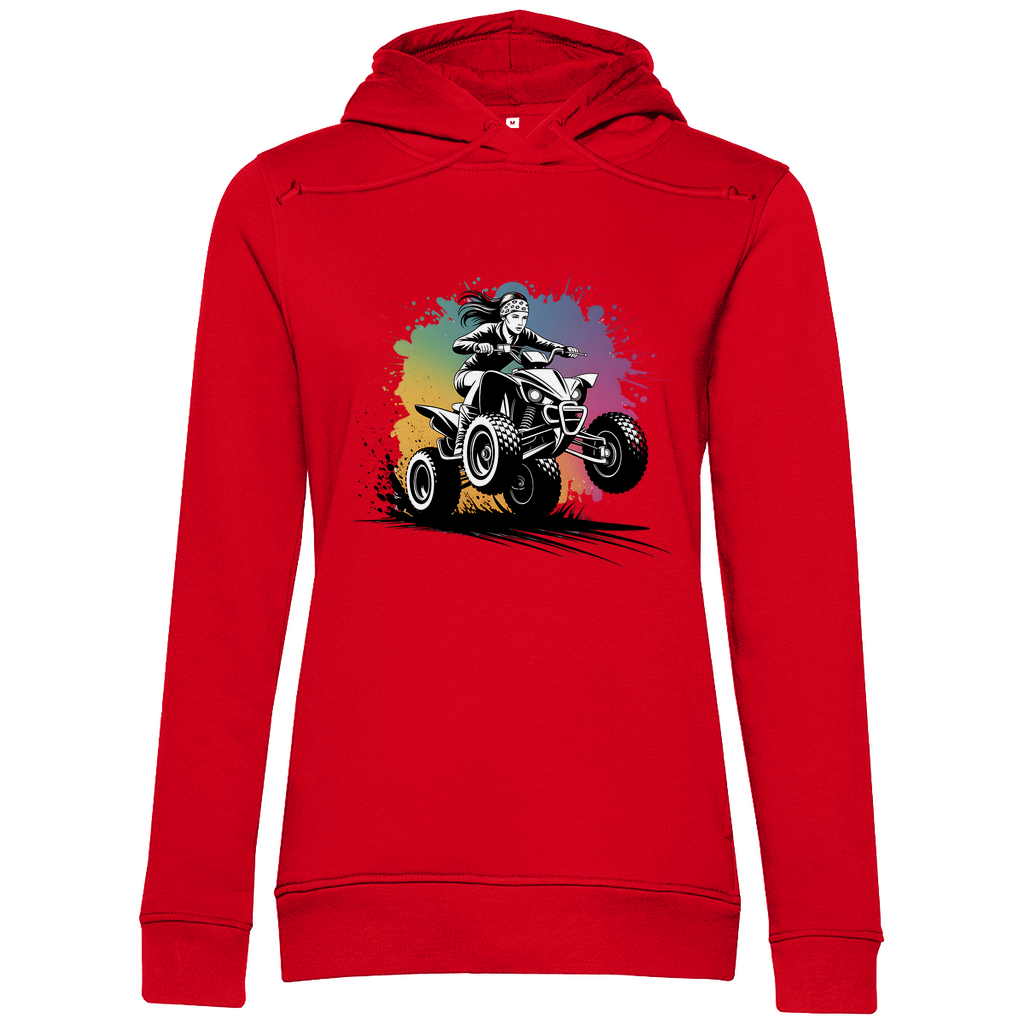 Sweat à capuche biologique haut de gamme pour femme Quad