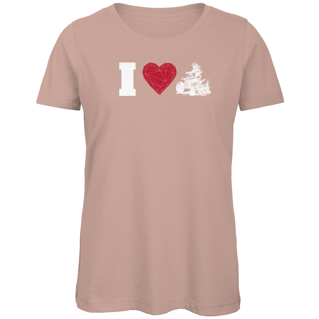 Damen Premium Bio T-Shirt I Love Quad