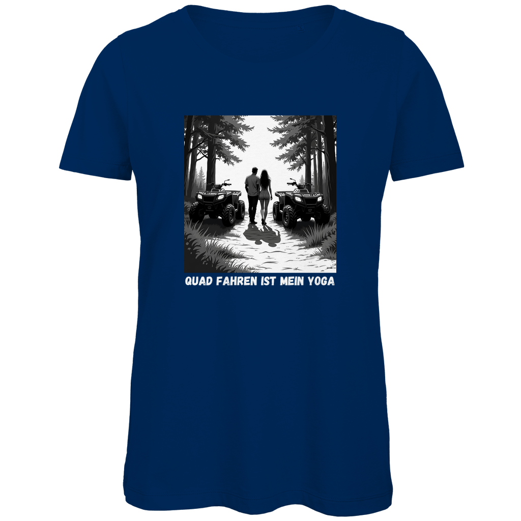 T-shirt bio premium pour femme Le quad est mon yoga