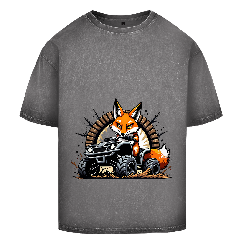 Oversize Washed T-Shirt Quad OffroadFuchs