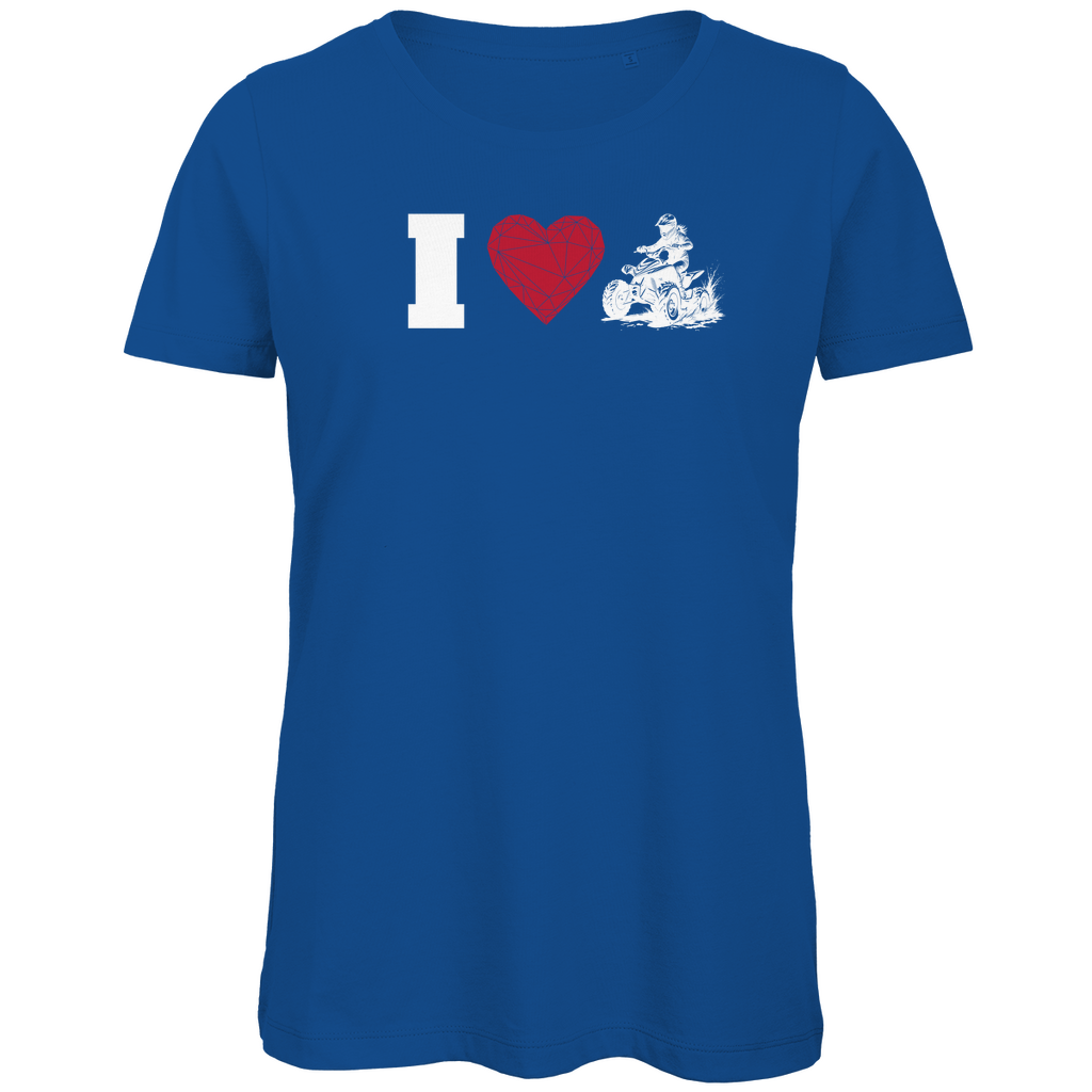 Damen Premium Bio T-Shirt I Love Quad