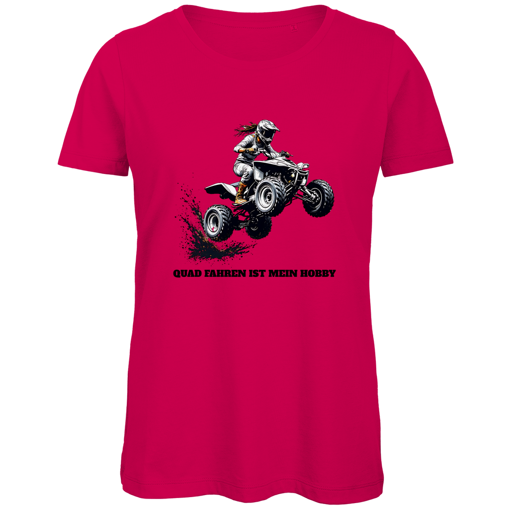 Damen Premium Bio T-Shirt Quad fahren ist mein Hobby