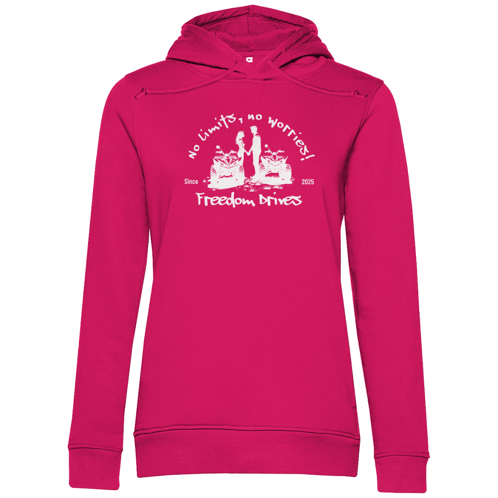 Sweat à capuche bio premium pour femme Quad No Limits, No Worries