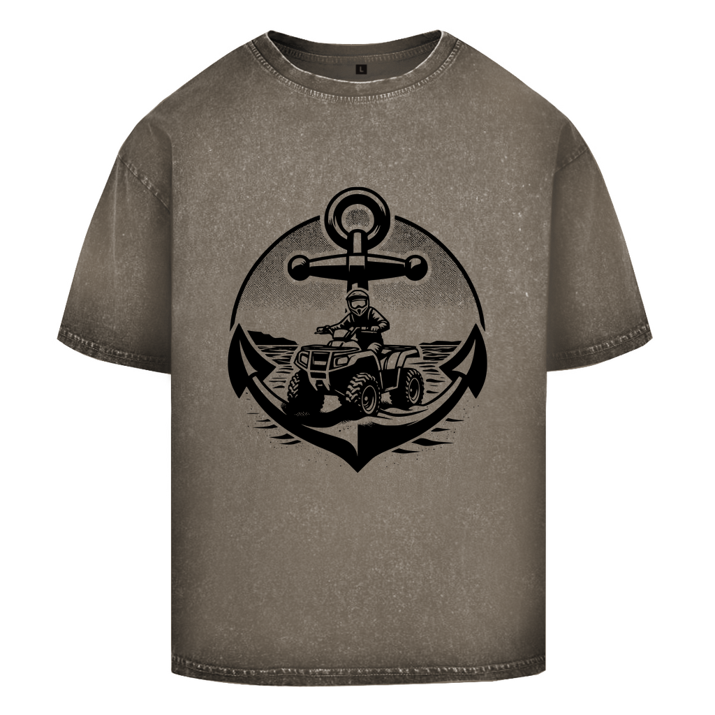 Oversize Washed T-Shirt Quad Anker