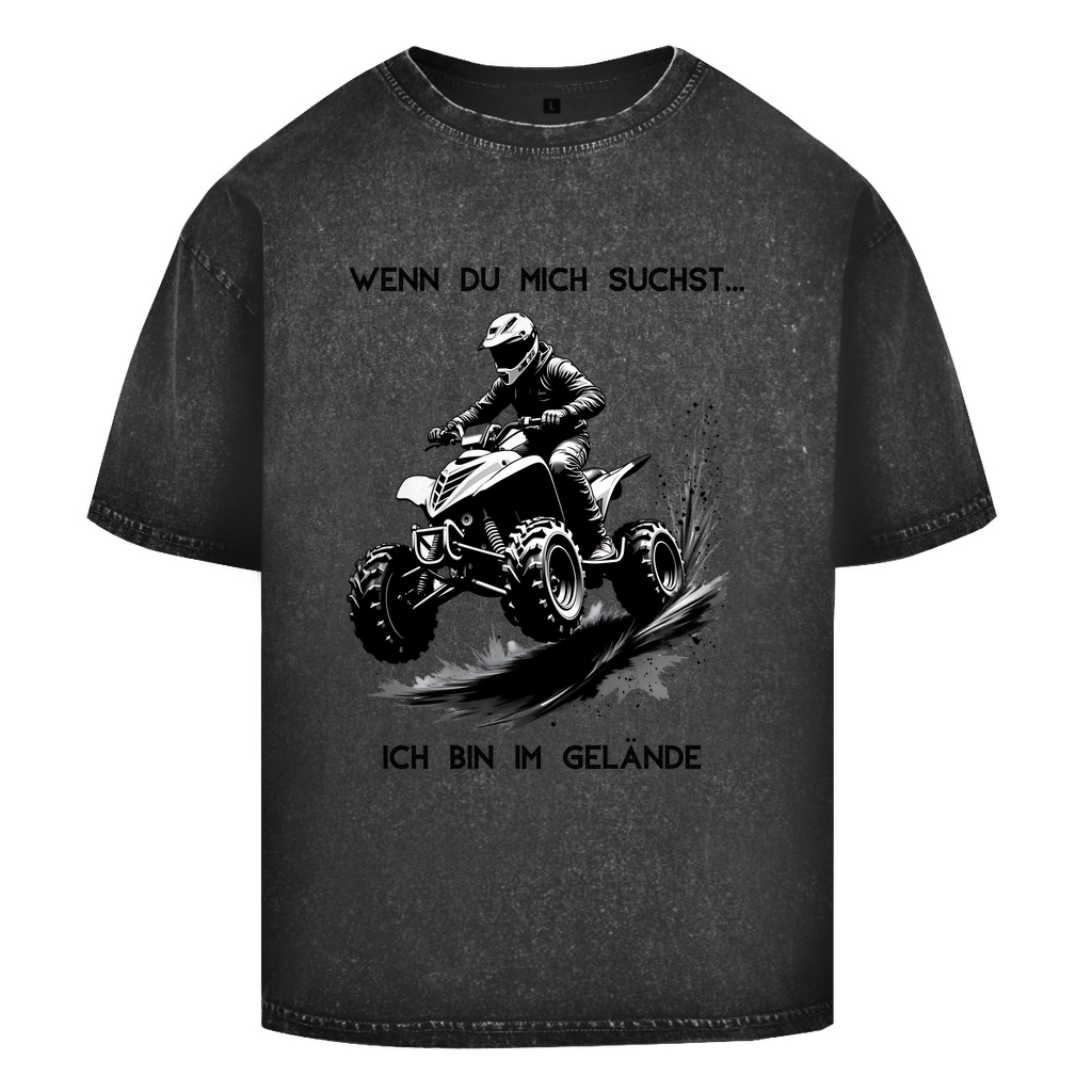 Oversize Washed T-Shirt Quad Wenn du mich suchst