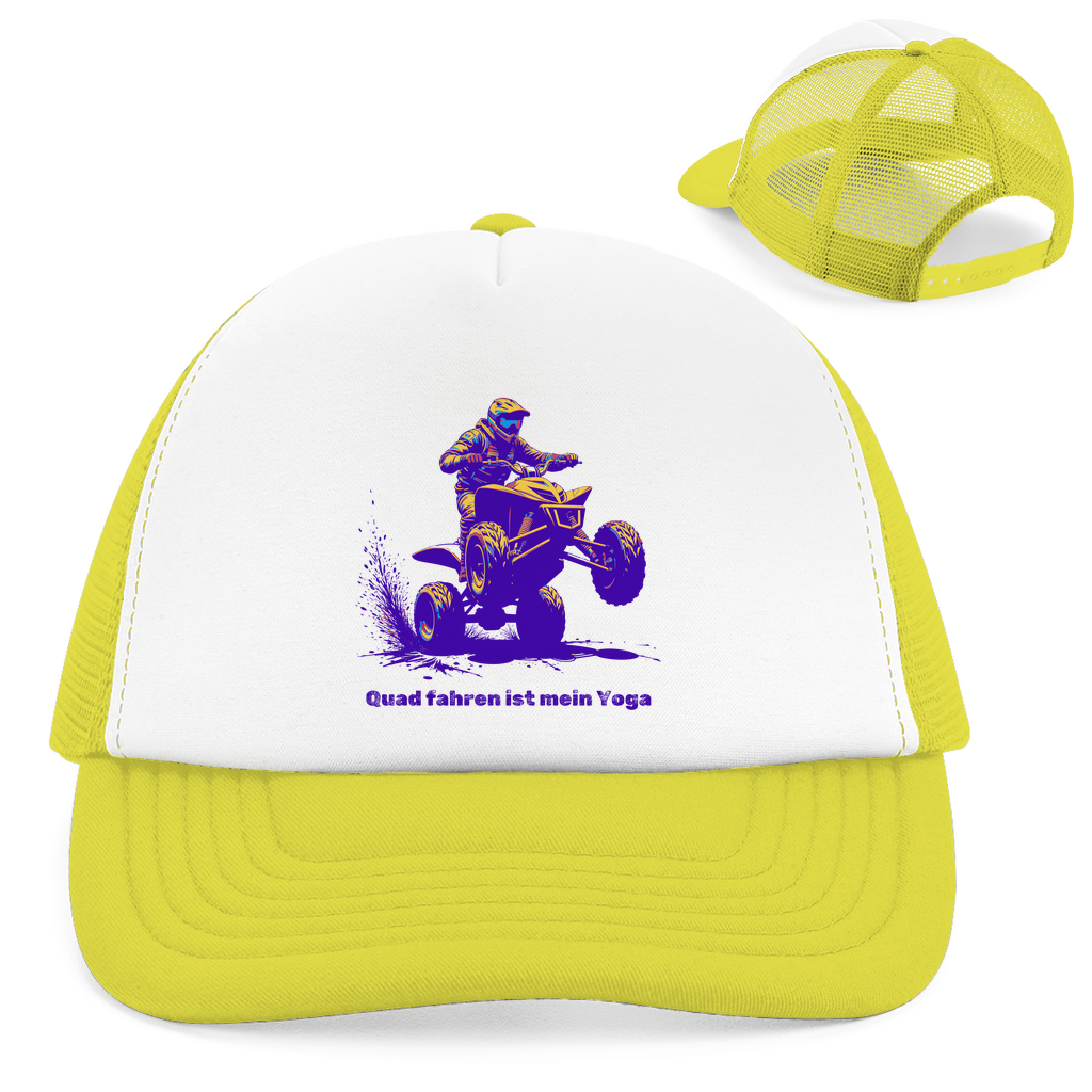 Casquette de camionneur rétro Le quad est mon yoga