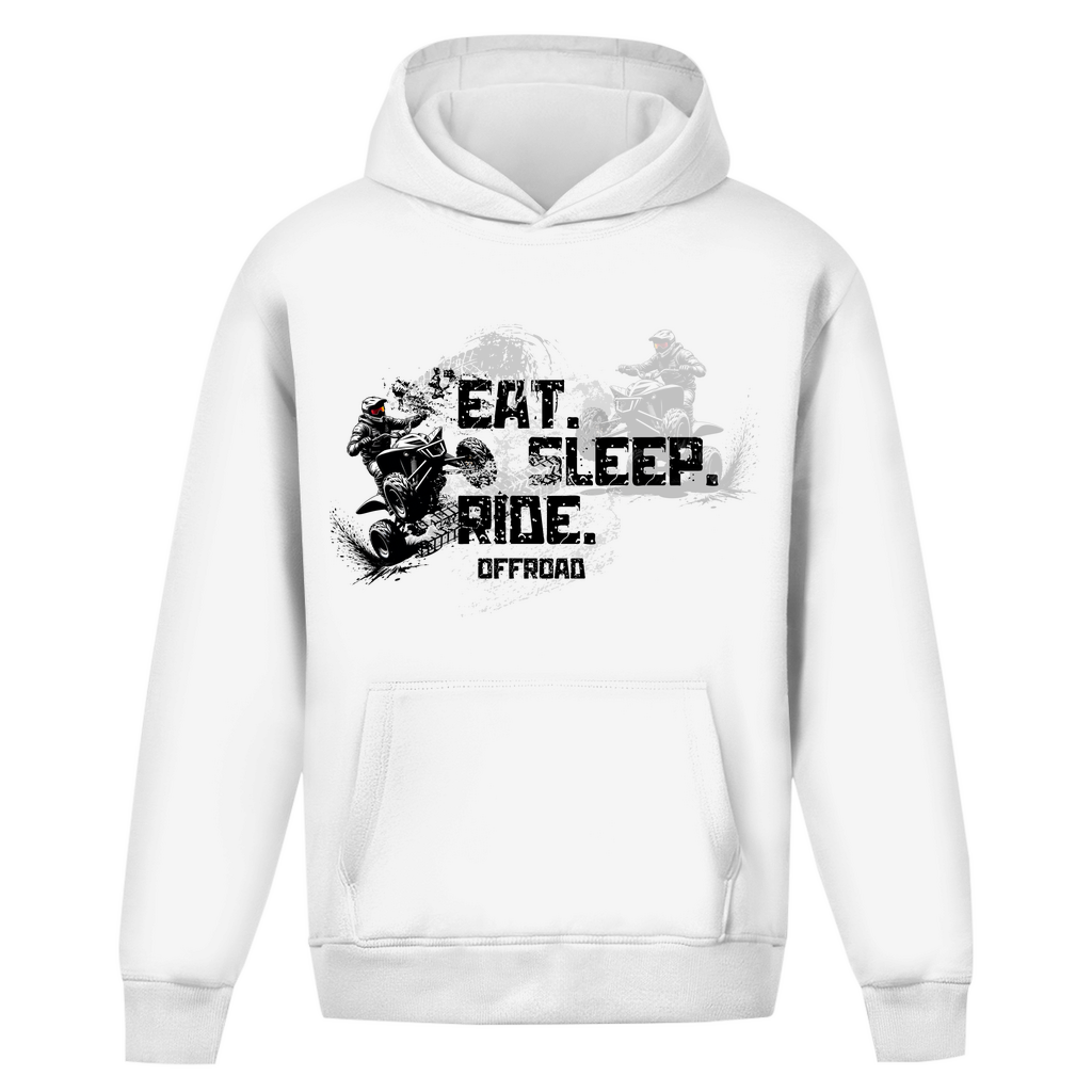Oversize Hoodie Ohne Kordel Quad Eat Sleep Ride