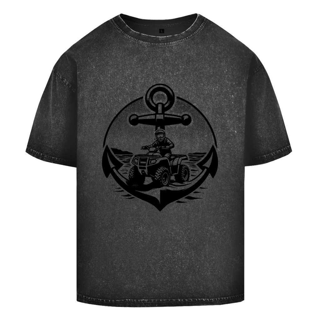 Oversize Washed T-Shirt Quad Anker