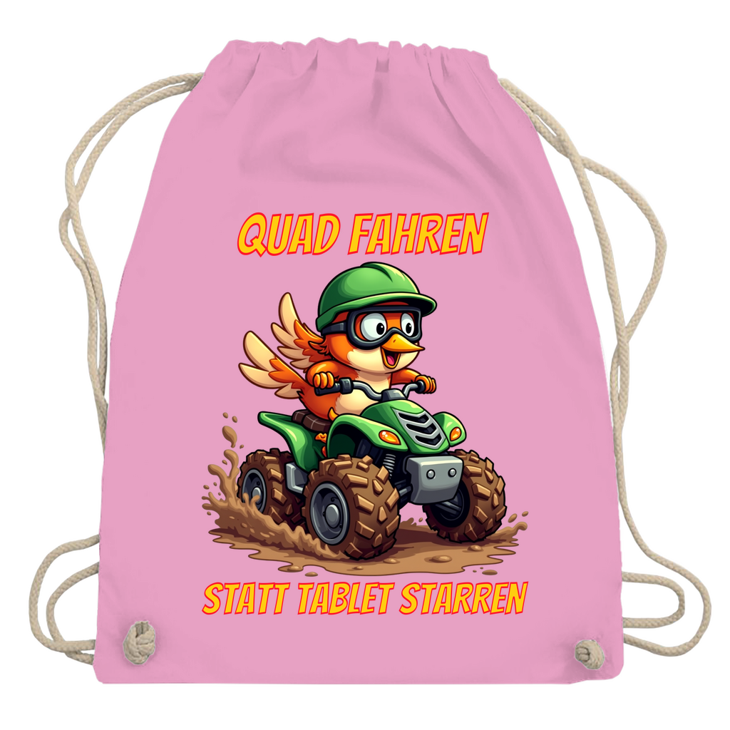 Gym bag Quad riding instead of staring at tablet