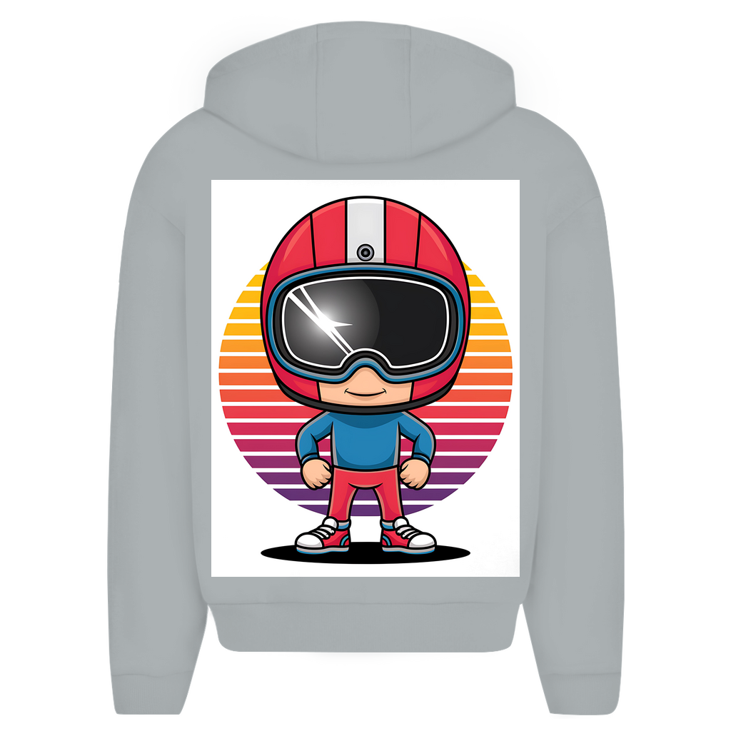 Men's Oversize Zipper Hoodie Quad Rider
