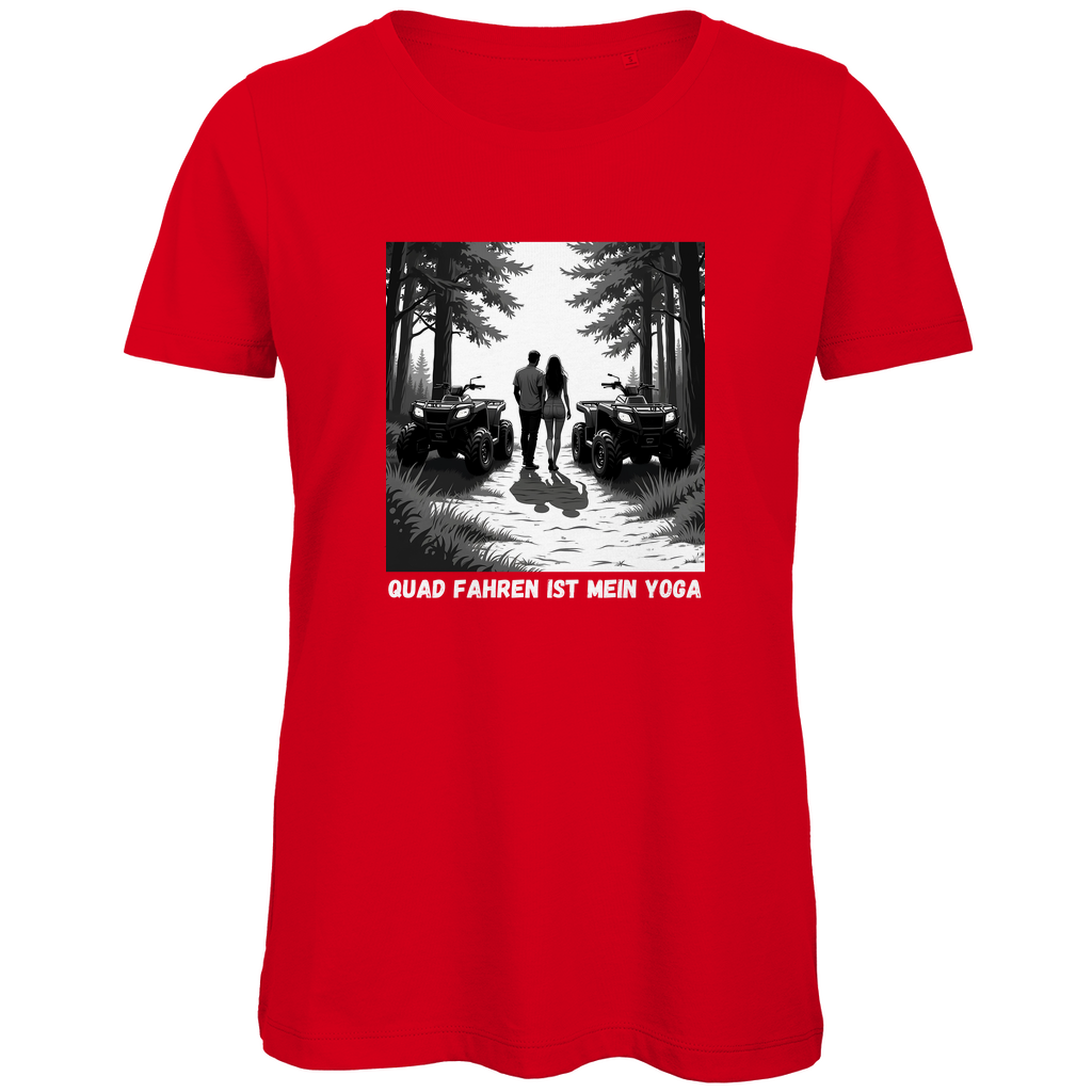 T-shirt bio premium pour femme Le quad est mon yoga