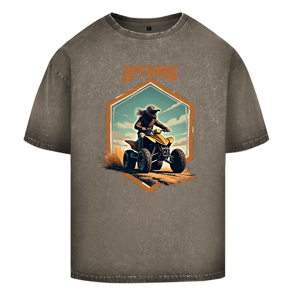 Oversize Washed T-Shirt Quad Offroad Retro