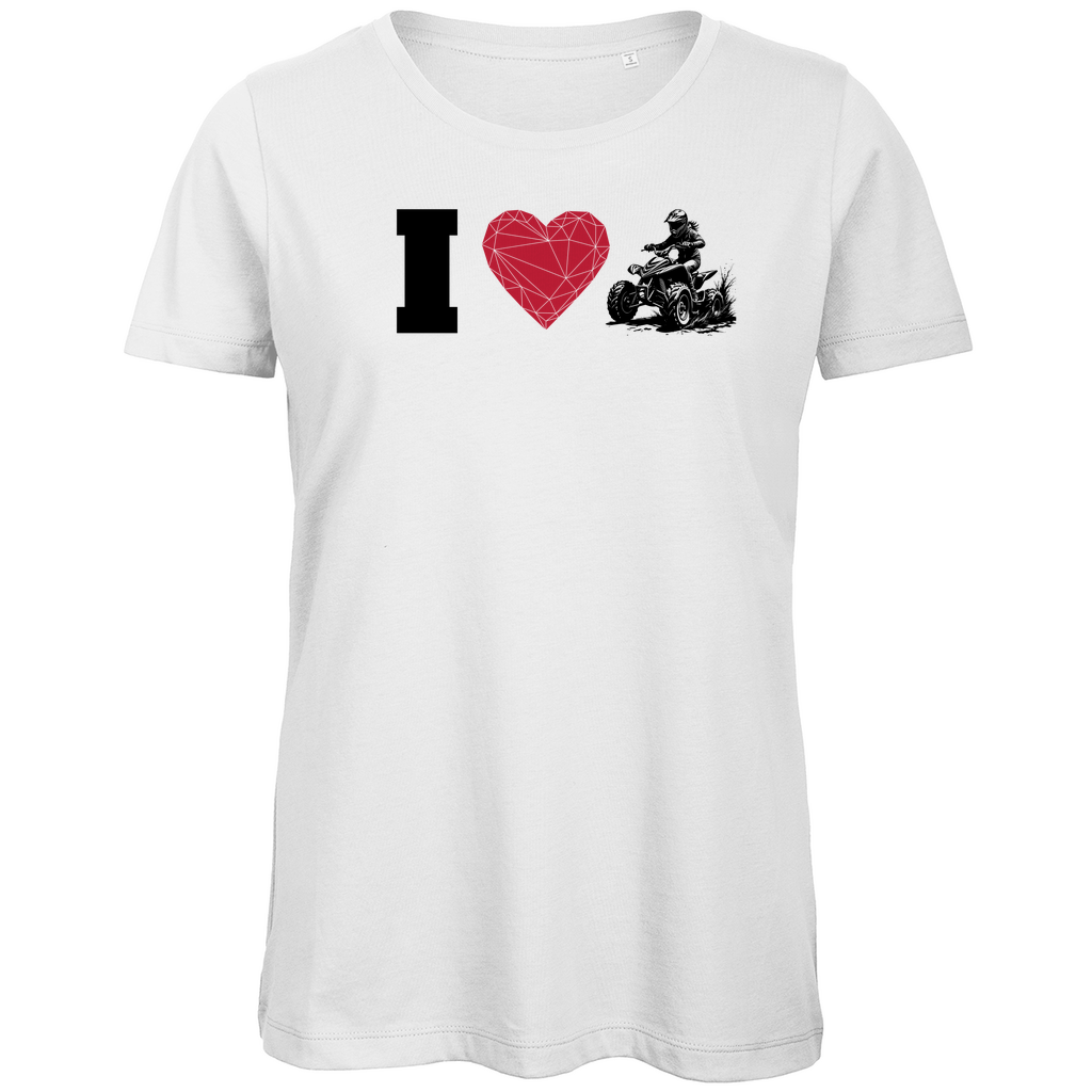 Damen Premium Bio T-Shirt I Love Quad