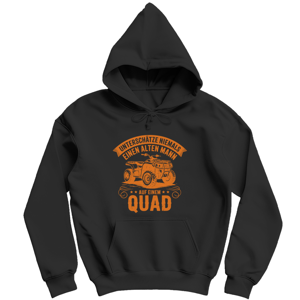 Herren Hoodie Unterschätze niemals einen alten Mann auf einem Quad