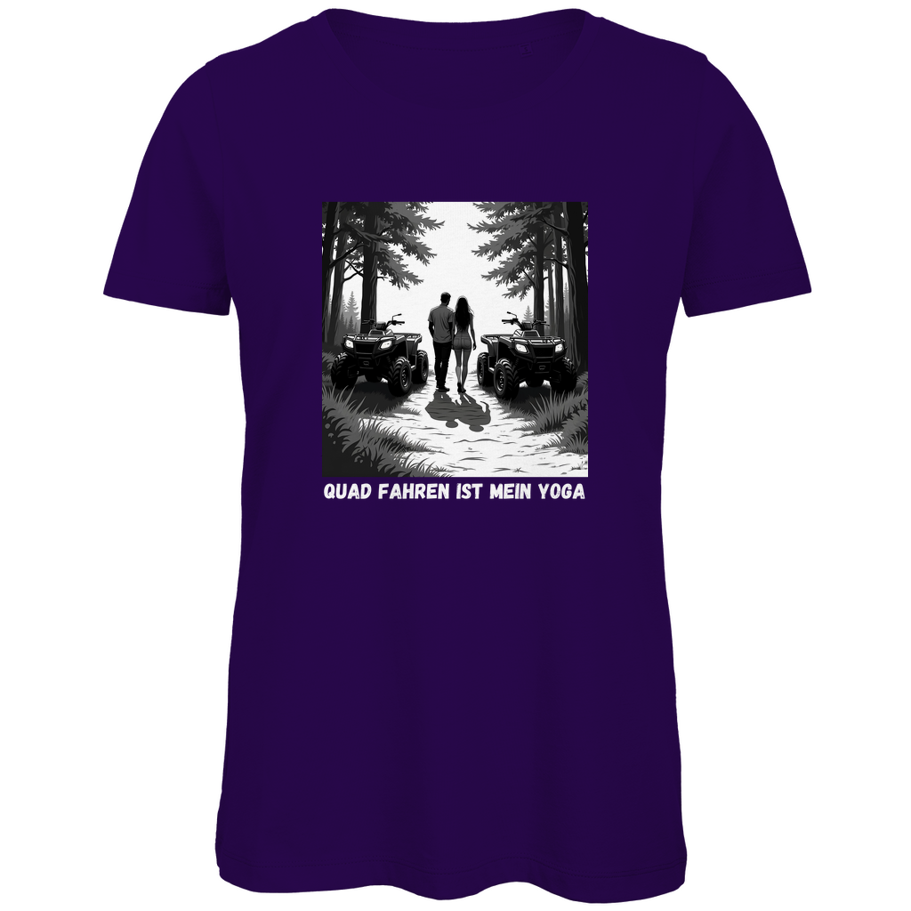 T-shirt bio premium pour femme Le quad est mon yoga