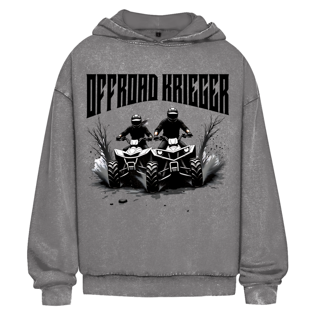 Oversize Washed Hoodie Quad Offroad Krieger