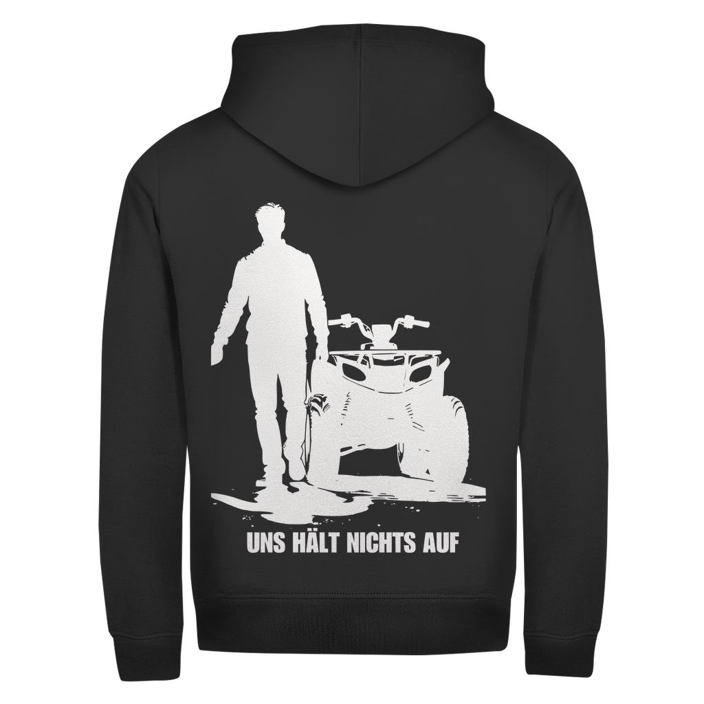 Sweat à capuche zippé unisexe Quad Couple Rien ne nous arrête