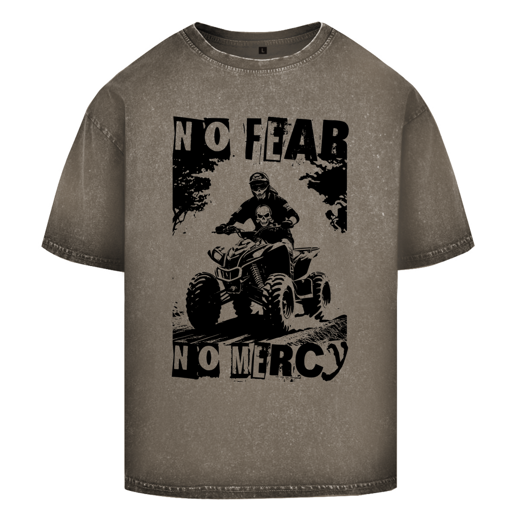 T-shirt délavé surdimensionné Quad No Fear, No Mercy